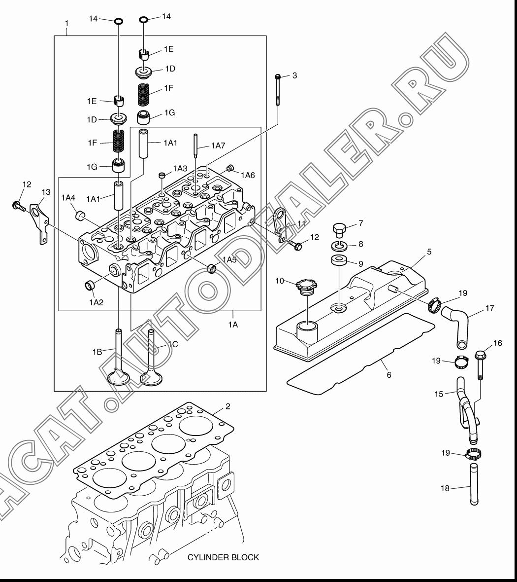 HEAD;CYLINDER K1026875 для Doosan 470 Plus