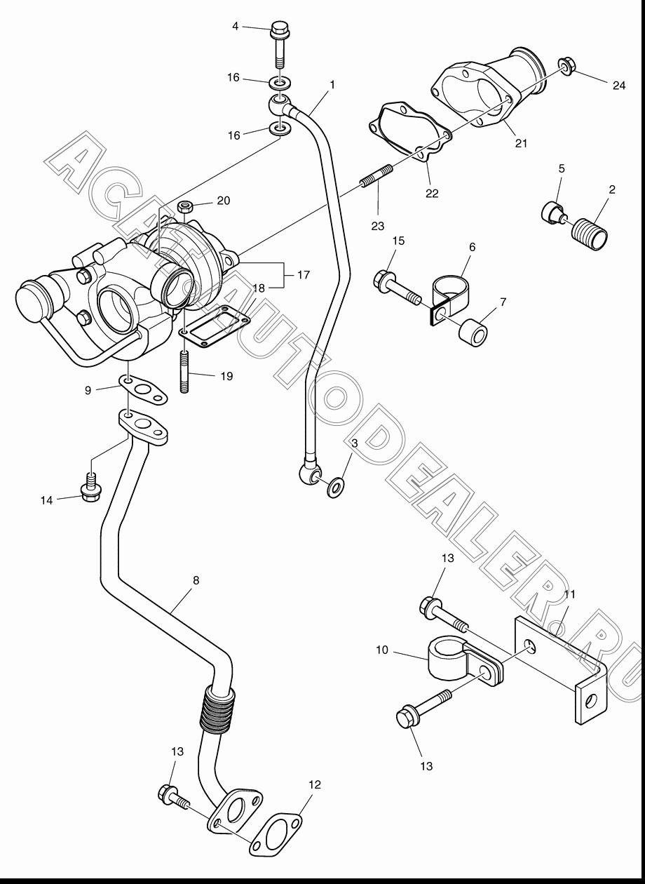 TUBE;TURBO OIL SUPPLY K1026836 для Doosan 470 Plus
