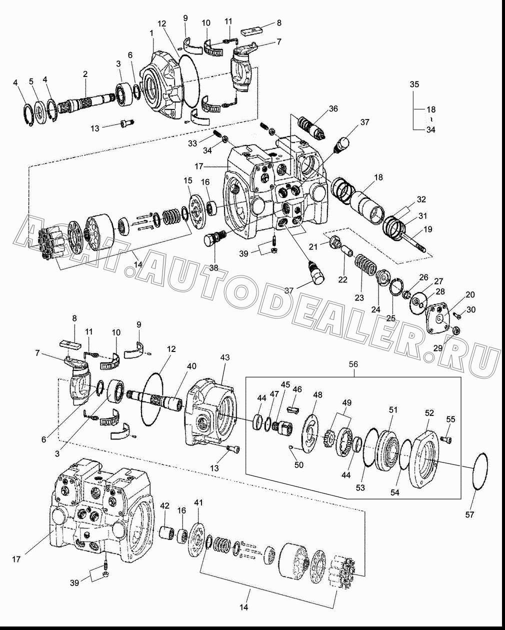PUMP;HST K1022715 для Doosan 470 Plus