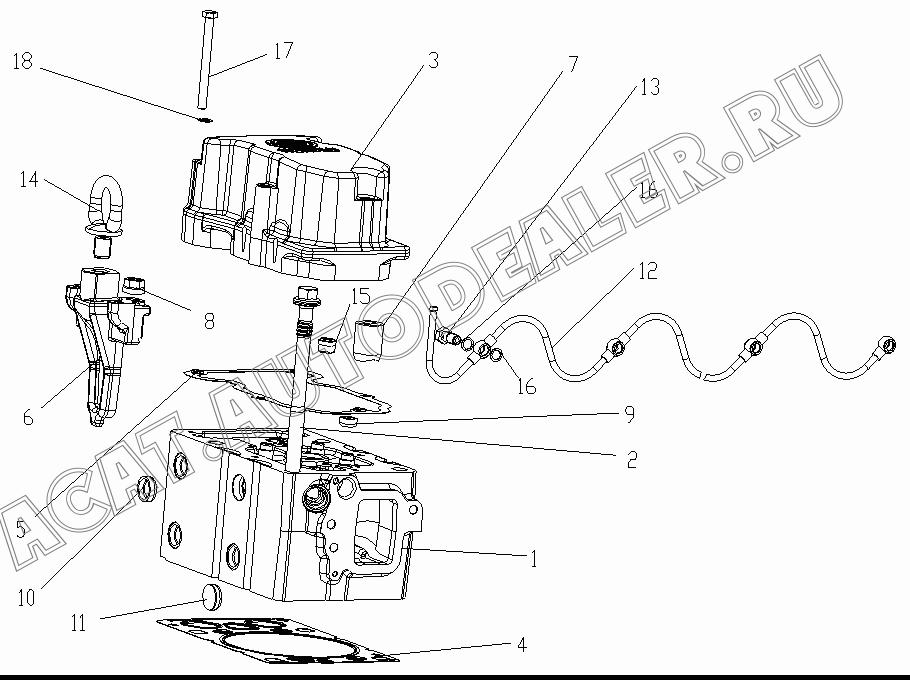 Втулка колпачка крышки цилиндра 612630040074 для Shaanxi SX3255NR384 (6x4), SX3315DR326, SX3315DV326 (8x4)