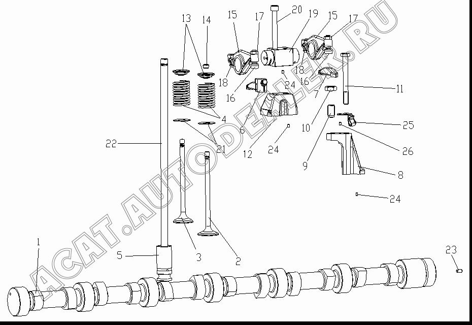 Впускной клапан 612630050001 для Shaanxi SX3255NR384 (6x4), SX3315DR326, SX3315DV326 (8x4)