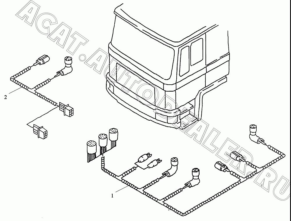 Жгут правой передней части DZ9100772734 для Shaanxi SX4185NT361, SX4185NV361, SX4255NT324, SX4255NV324