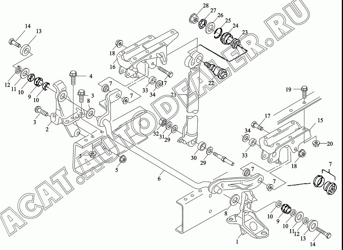 Левый кронштейн передней подвески DZ1640440050 для Shaanxi SX4185NT361, SX4185NV361, SX4255NT324, SX4255NV324