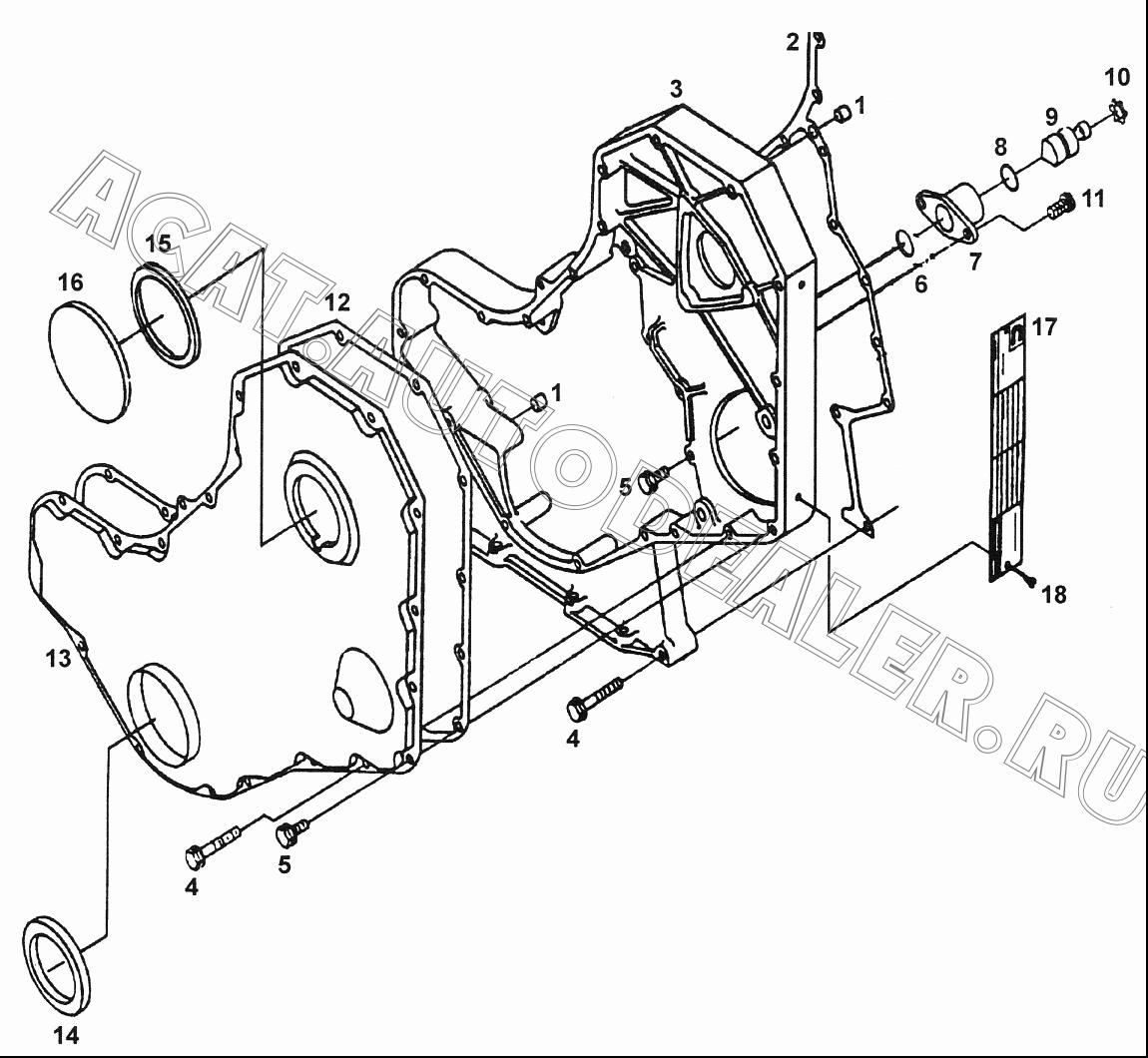 Штифт А3900257 для Cummins 4В, 6В, 6С (EQB, EQC)