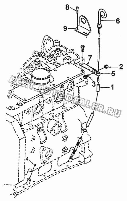 Направляющая трубка масляного щупа А3922886 для Cummins 4В, 6В, 6С (EQB, EQC)