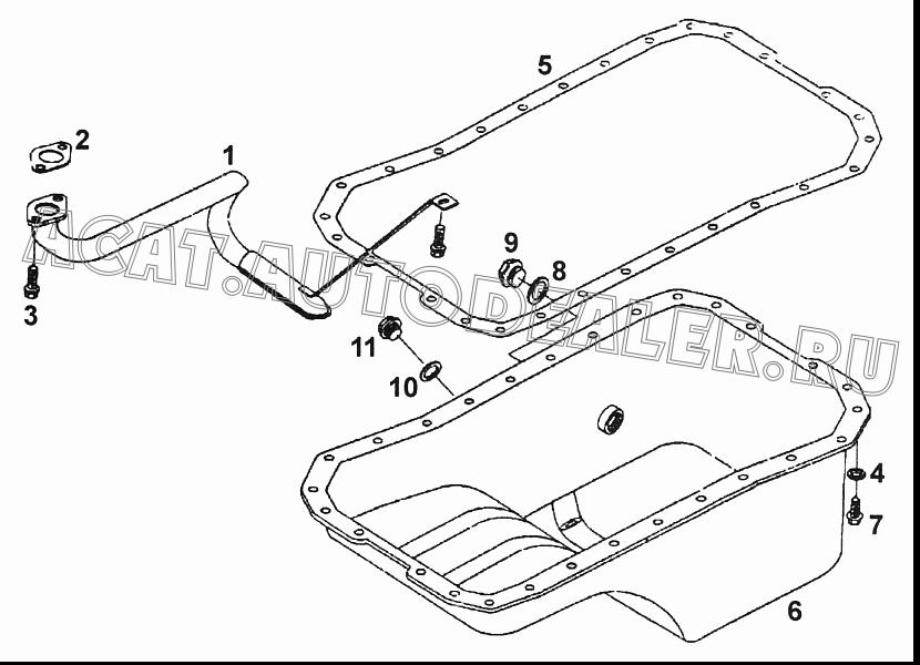 Маслозаборник А3960349 для Cummins 4В, 6В, 6С (EQB, EQC)