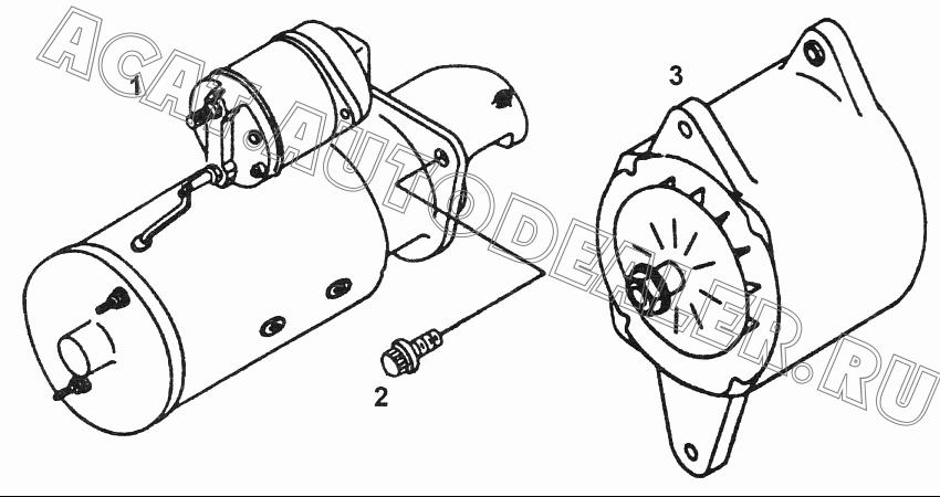 Стартер 37V66-08010-A для Cummins 4В, 6В, 6С (EQB, EQC)