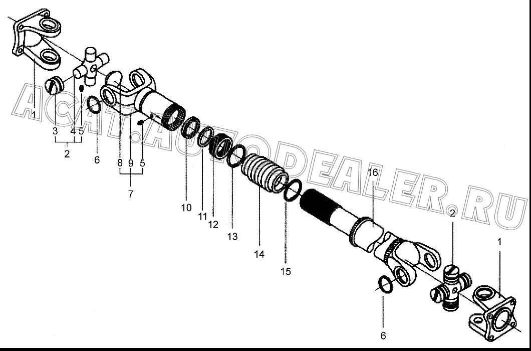 Flange Yoke 2201C-023 для Mitsuber ML333N
