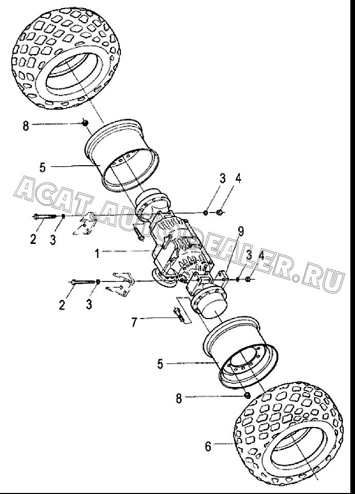 Wheel axle 5011234 для Mitsuber MRG14