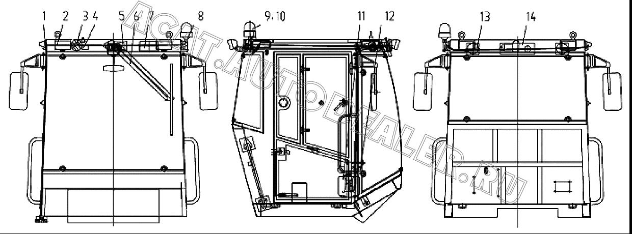 Motor for rear wiper 5010645 для Mitsuber MRG14
