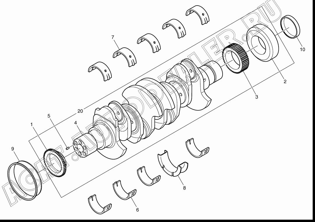 GEAR;CRANKSHAFT K9007212 для Doosan DL160