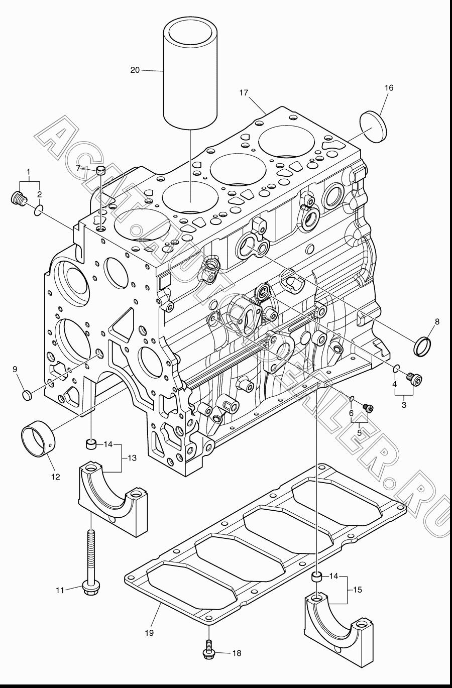 PLUG;THREADED K9003241 для Doosan DL160
