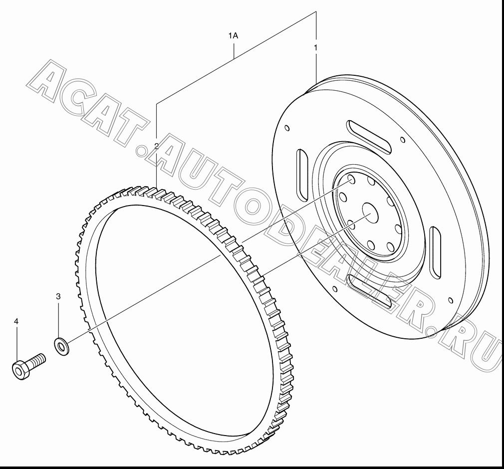 FLYWHEEL ASS'Y K9007122 для Doosan DL160