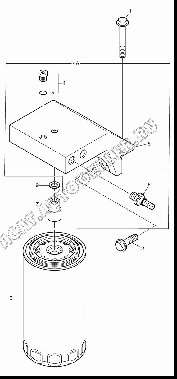HEAD;FUEL FILTER K9007236 для Doosan DL160