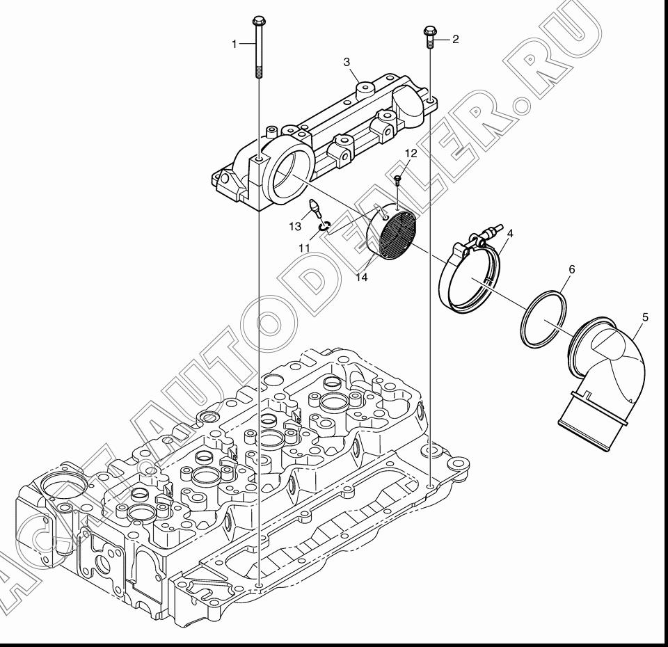 MANIFOLD;AIR INTAKE K9007199 для Doosan DL160