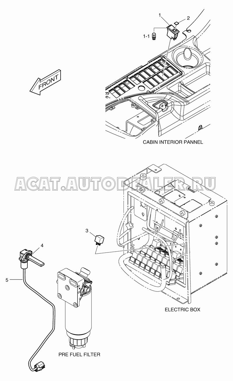 INSERT;FUEL HEATER 2190-2036D30 для Doosan DL160