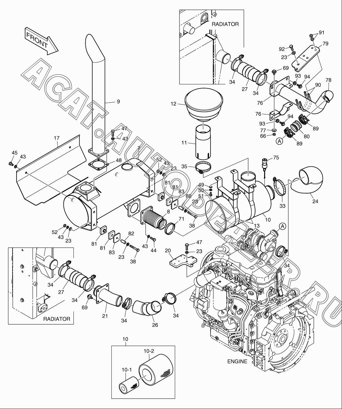 MUFFLER K1044967 для Doosan DL160
