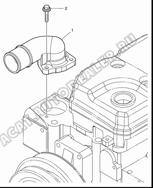 CONNECTION;WATER OUTLET K9007068 для Doosan DL160