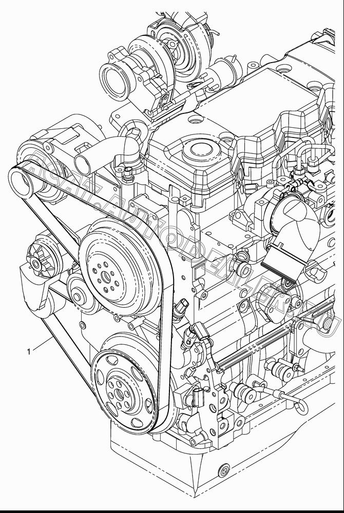 BELT;V RIBBED DS3201030 для Doosan DL160