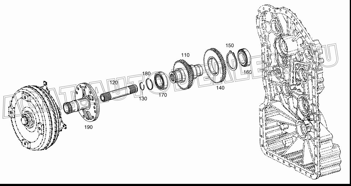 SHAFT;INPUT 1.405-00070 для Doosan DL160