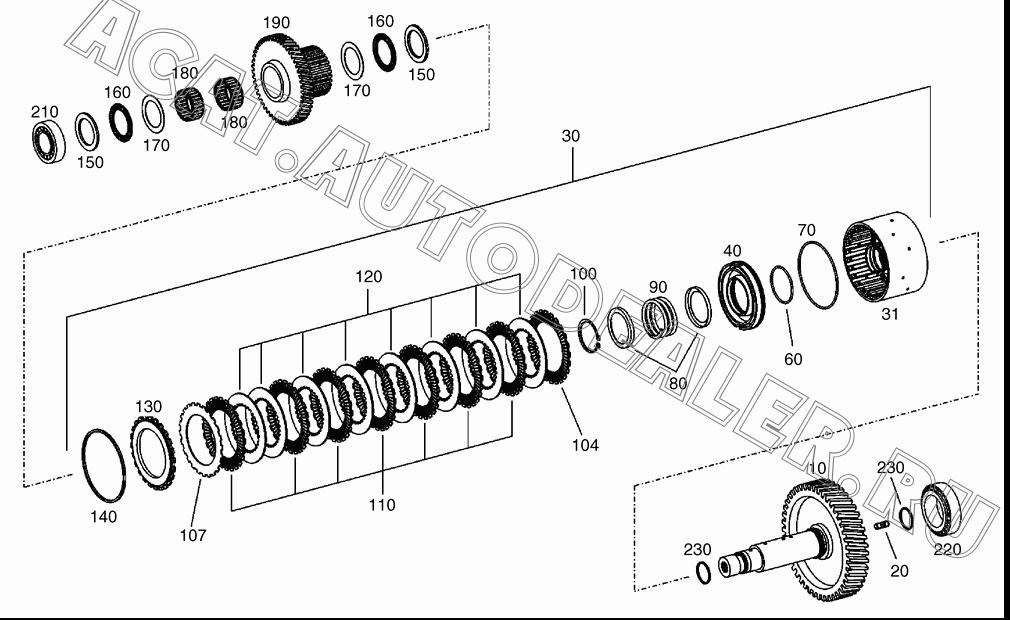 SHAFT 1.405-00003 для Doosan DL160
