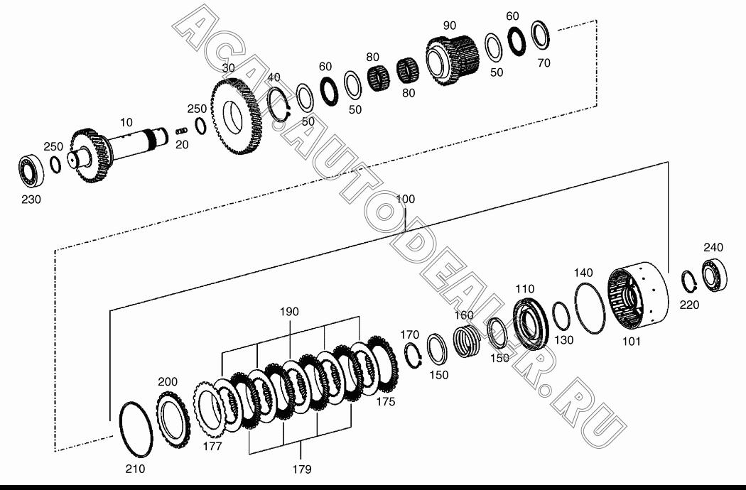 SHAFT 1.405-00004 для Doosan DL160