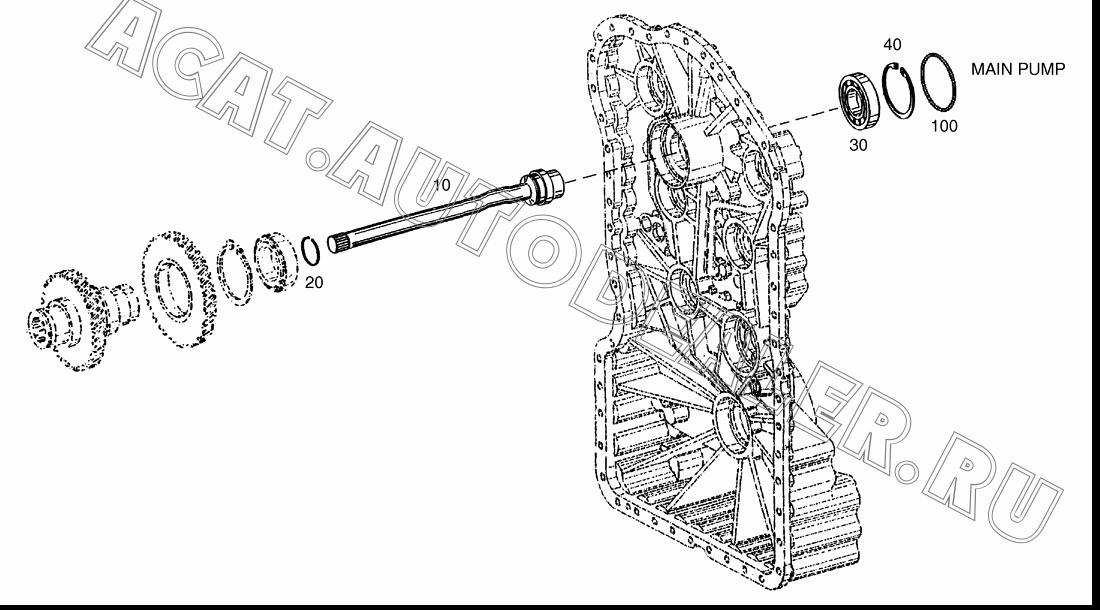 SHAFT;PUMP 1.405-00079 для Doosan DL160