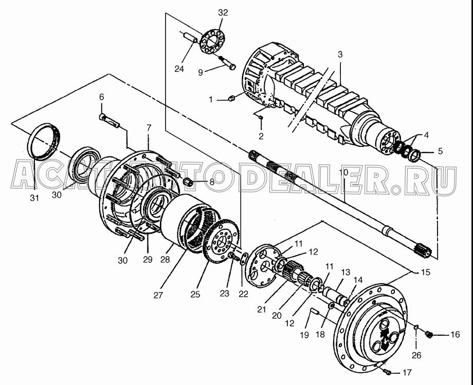CASE;AXLE 2.423-00027 для Doosan DL160