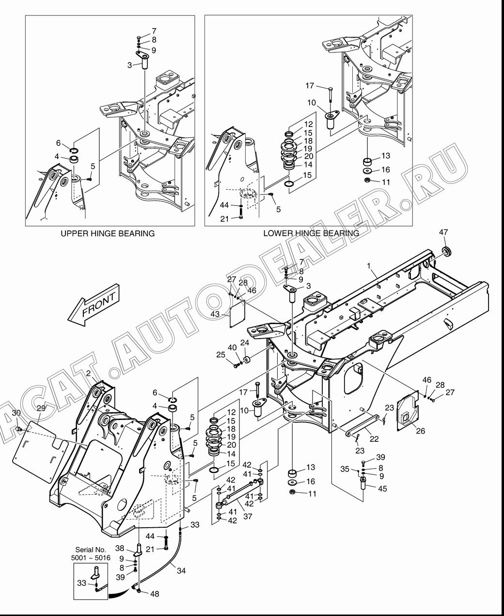 FRAME;REAR K1033004B для Doosan DL160
