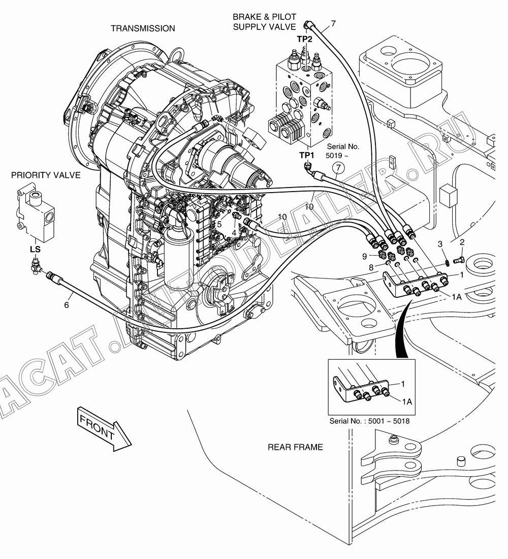 HOSE 2184-1036D325 для Doosan DL160