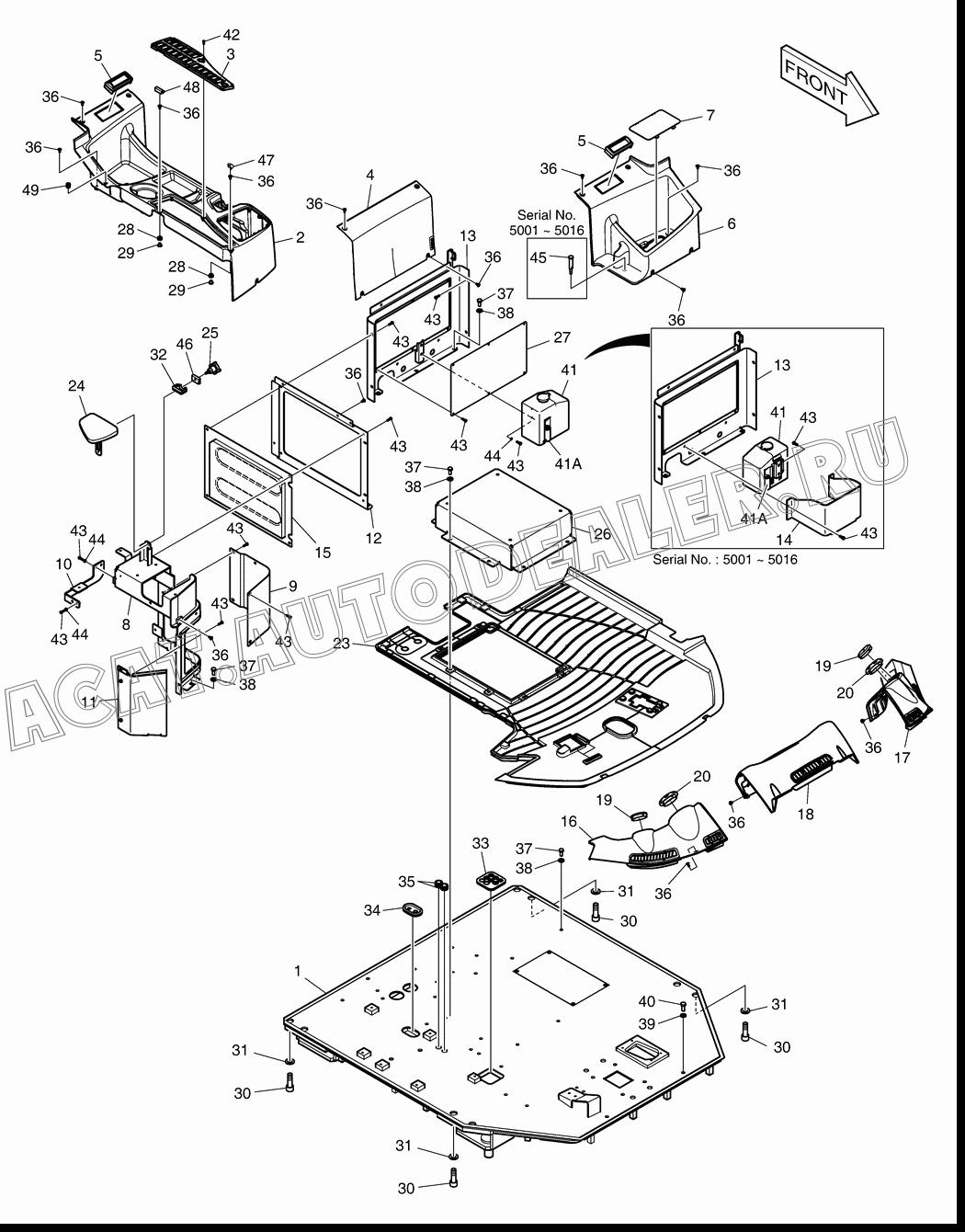 PLATE;FLOOR K1016712B для Doosan DL160