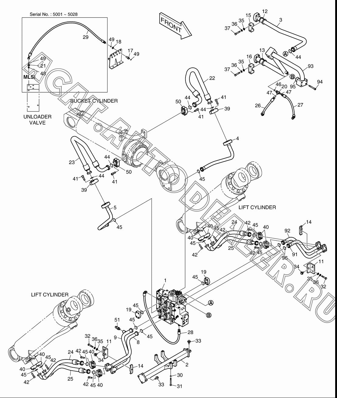 CONTROL VALVE K1037991 для Doosan DL450