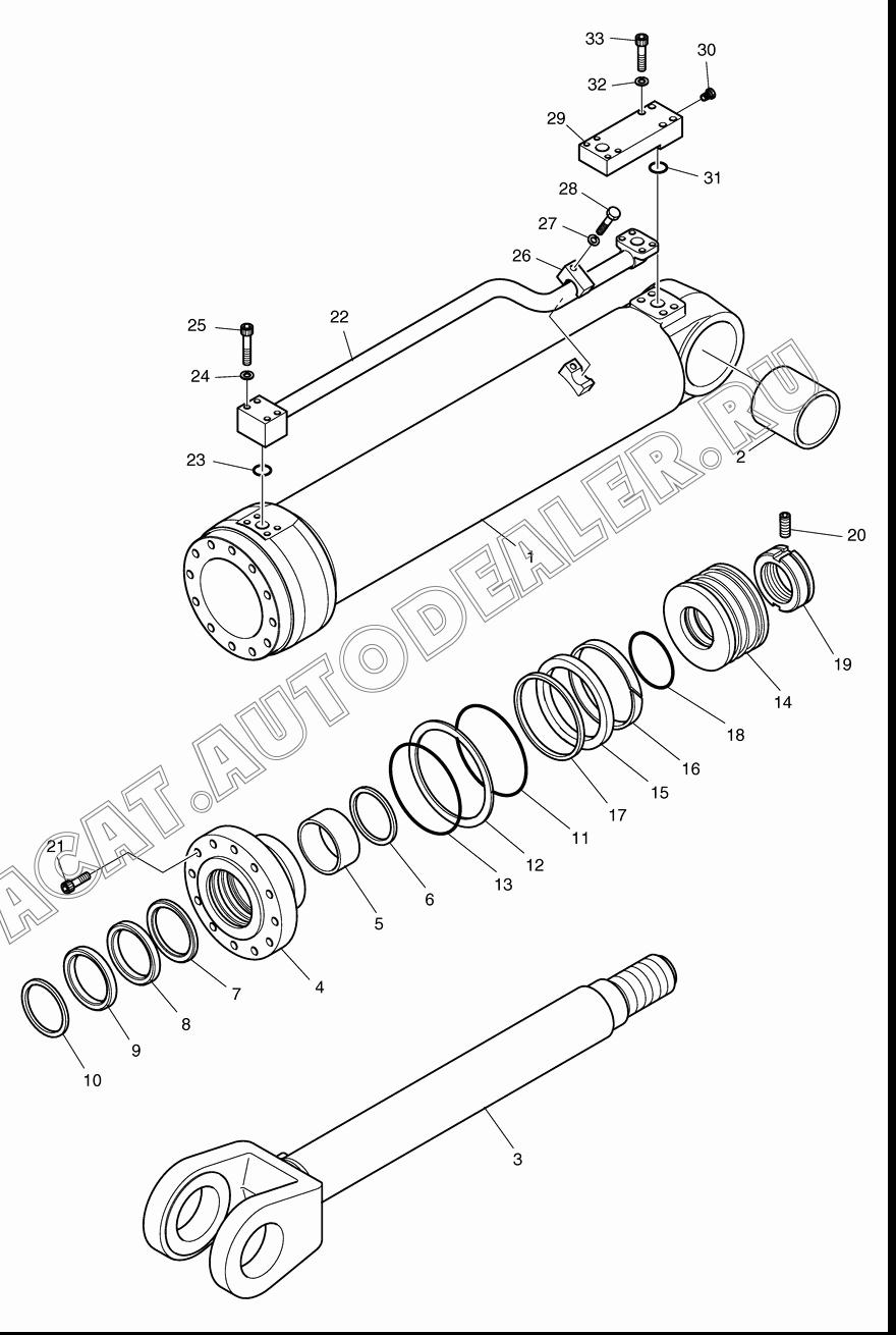 CYLINDER;LIFT K1026696 для Doosan DL450