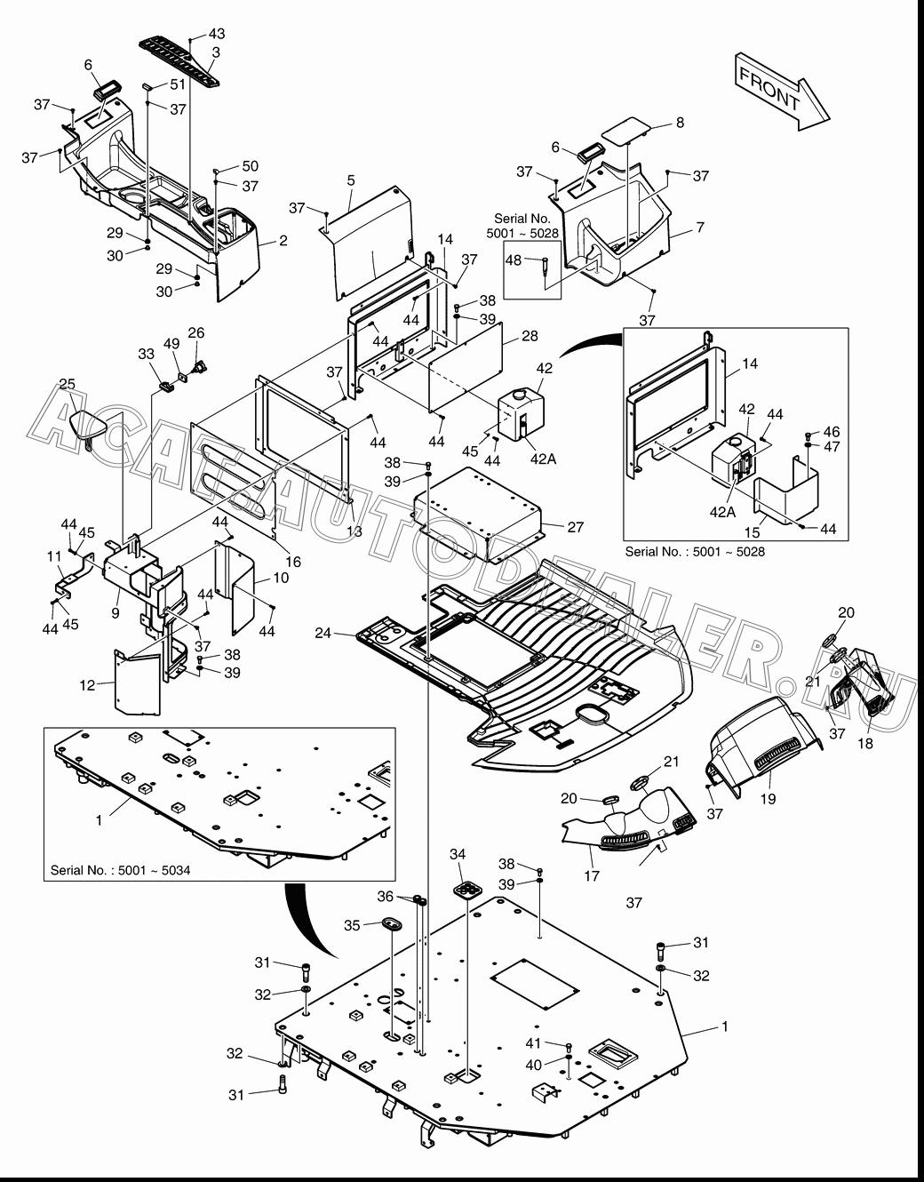 PLATE;FLOOR ASS'Y K1005393H для Doosan DL450
