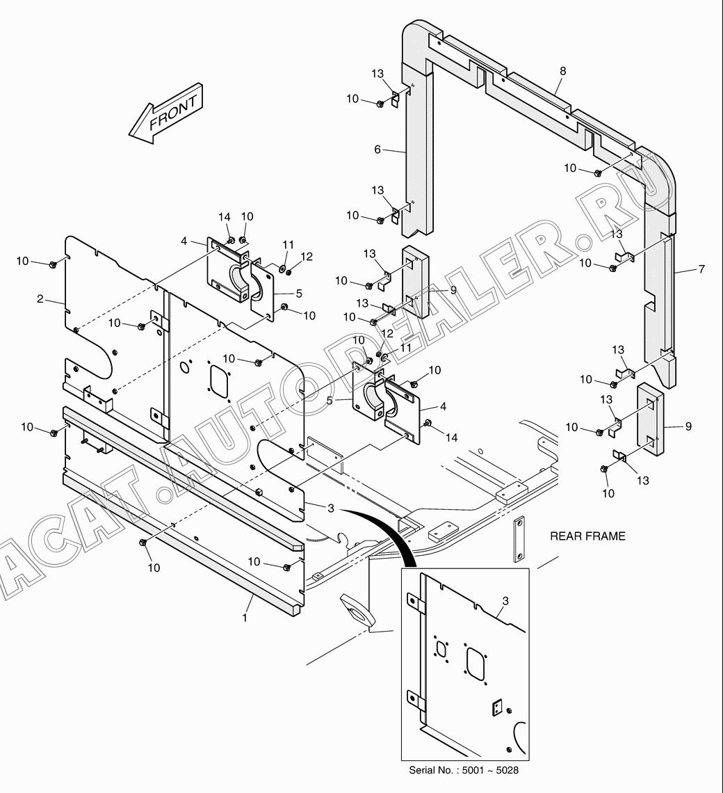 COVER;BAFFLE K1026598A для Doosan DL450