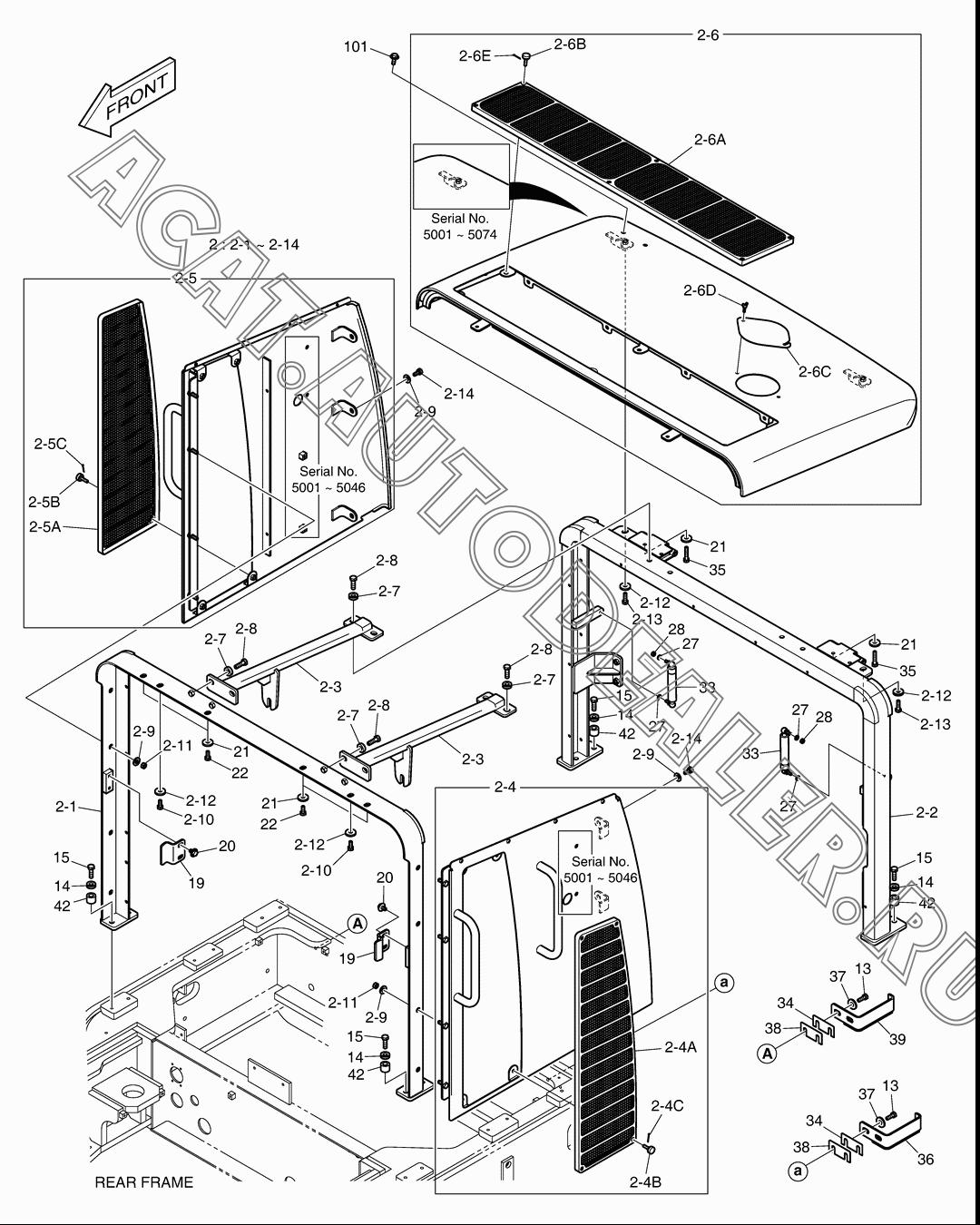 COVER K1009949 для Doosan DL450