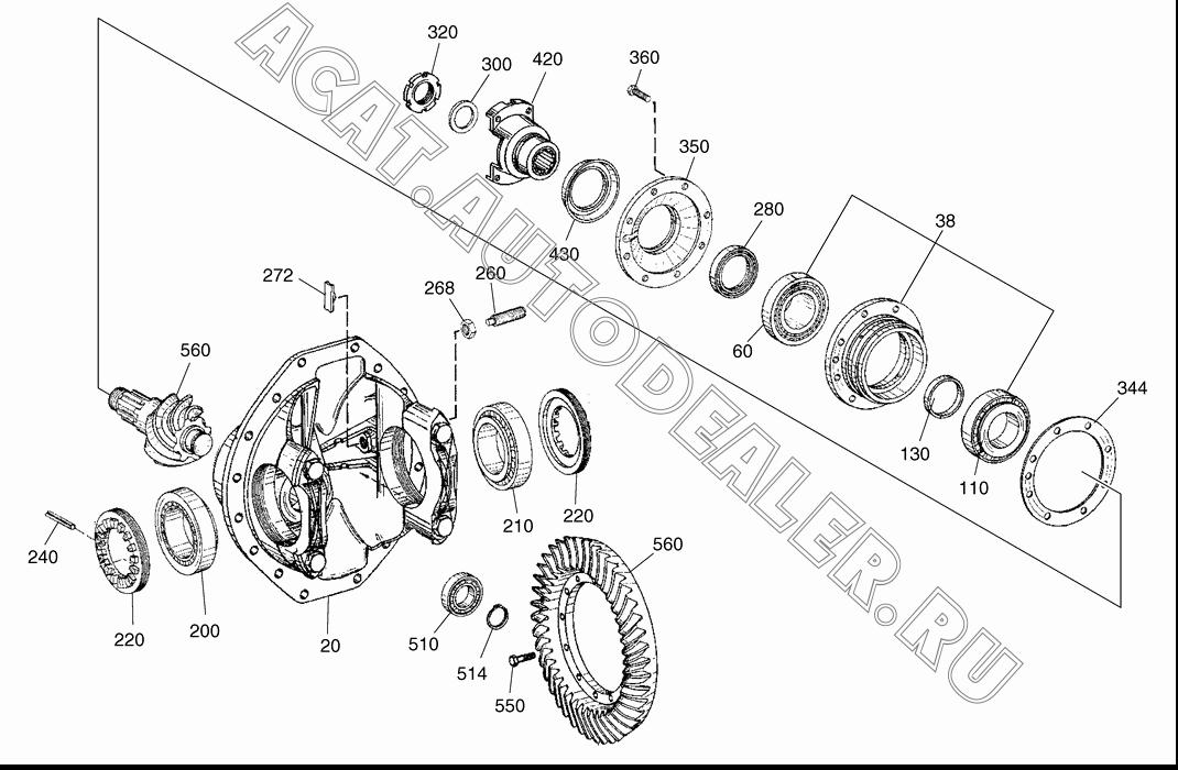 HOUSING;AXLE K9002801 для Doosan DL500
