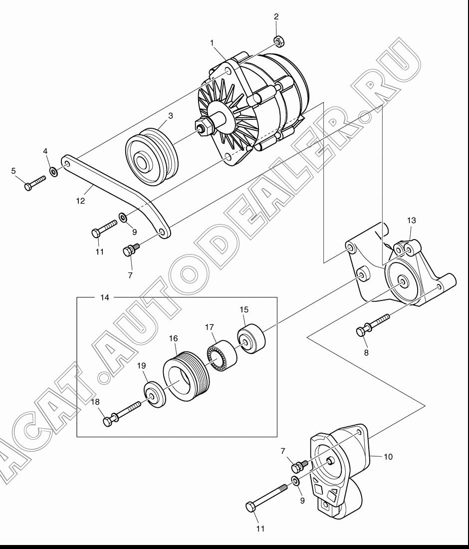 ALTERNATOR K9003360 для Doosan DL500