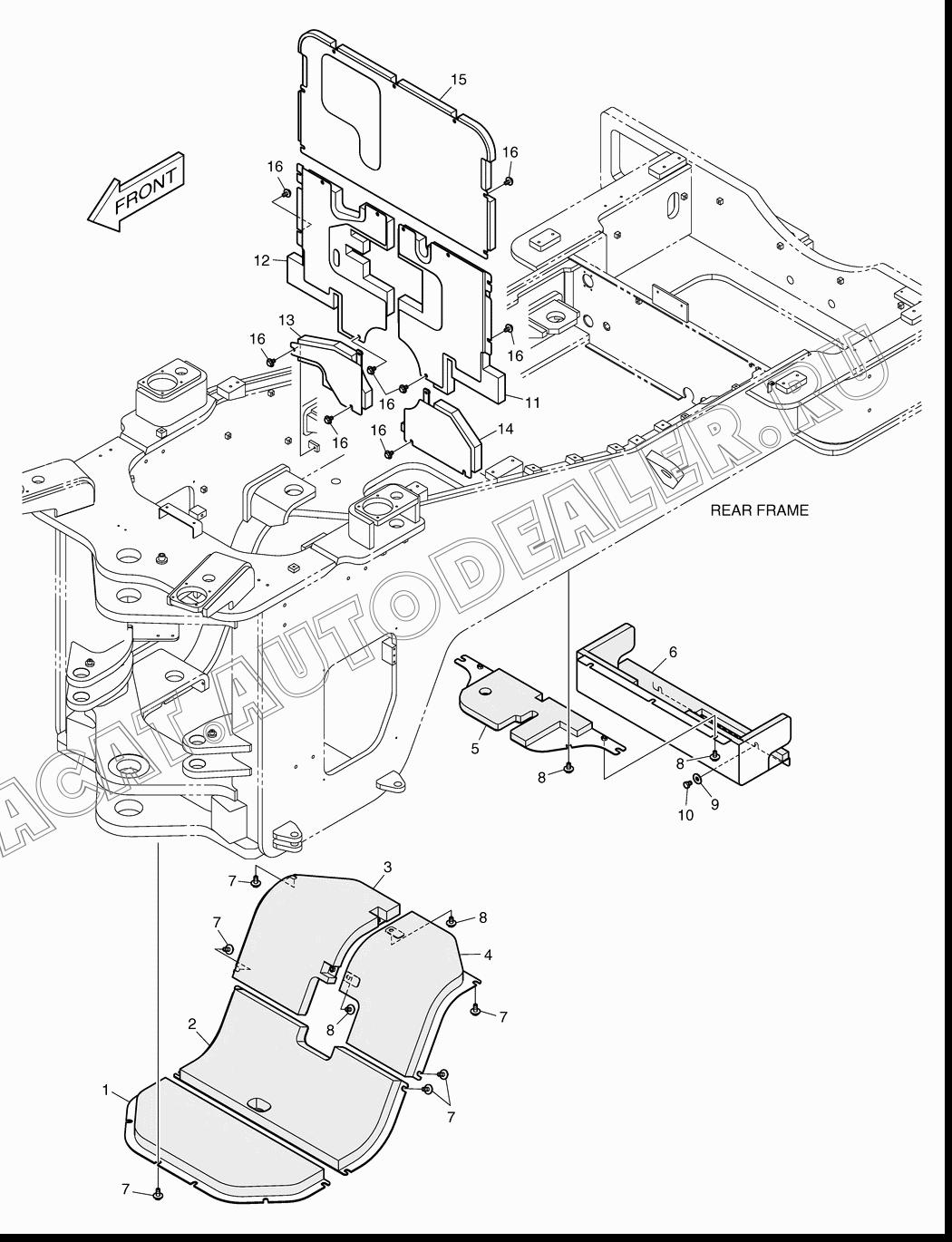 COVER;BAFFLE K1010962A для Doosan DL500