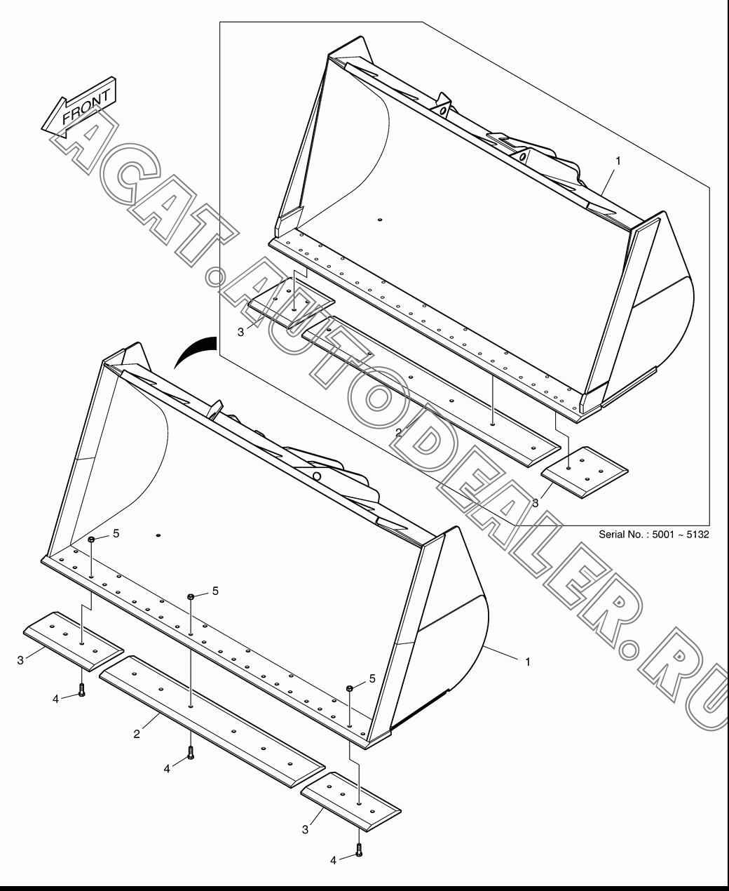 EDGE;CUTTING(CENTER) K1010836 для Doosan DL500
