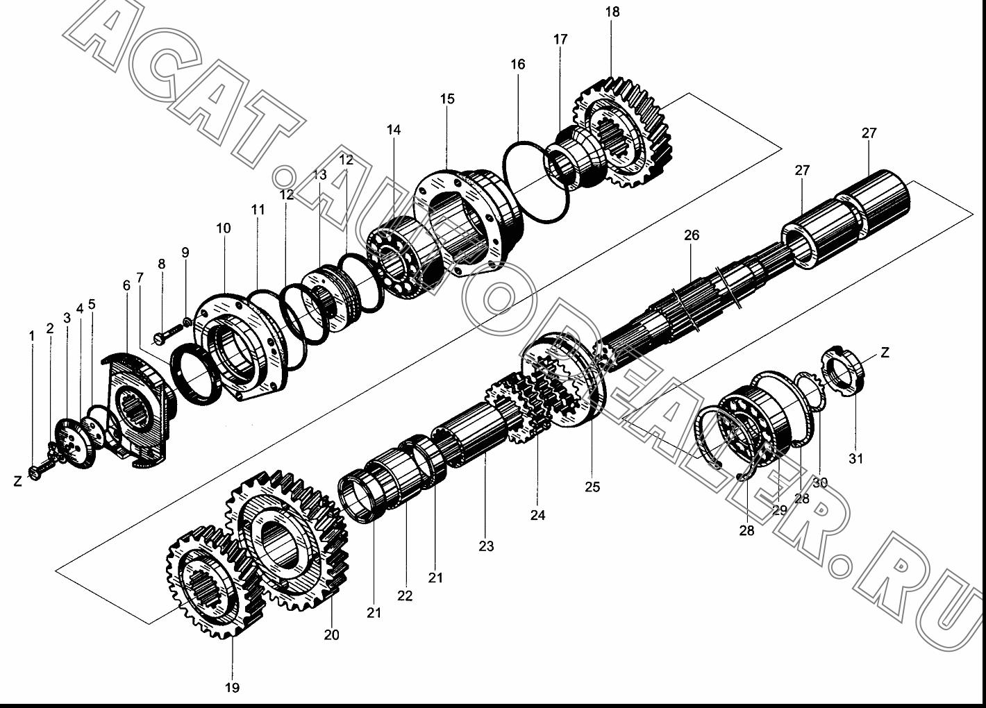 Шлицевая муфта (III) 0A13046 для XCMG DT140B