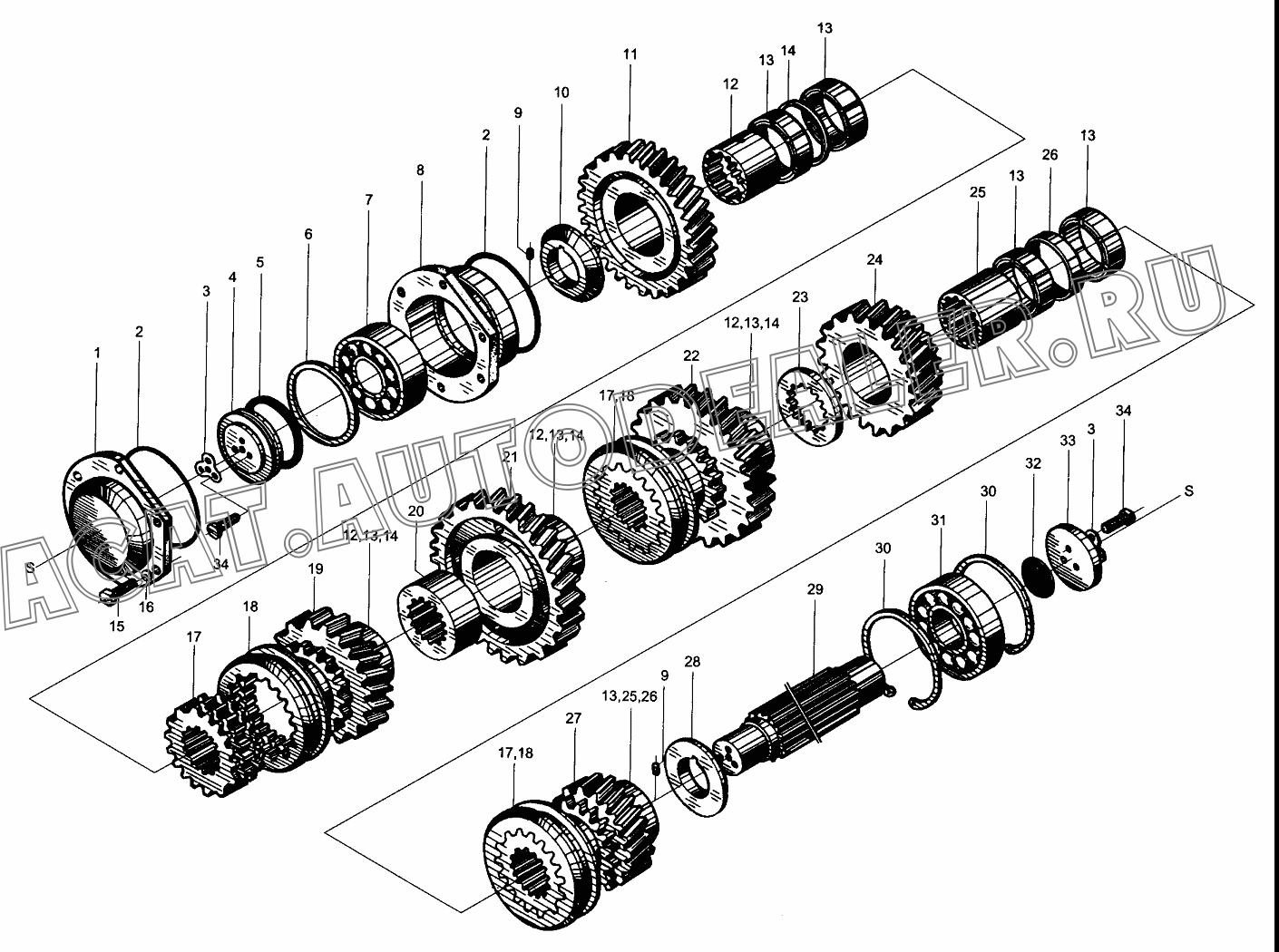 Уплотнение подшипника (I) 0A13028 для XCMG DT140B
