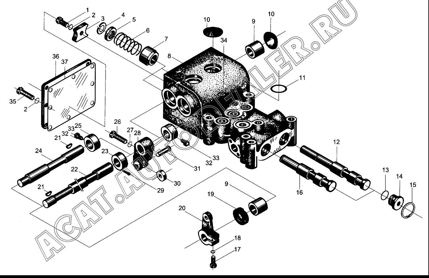 Шток клапана, левый 0A57008 для XCMG DT140B