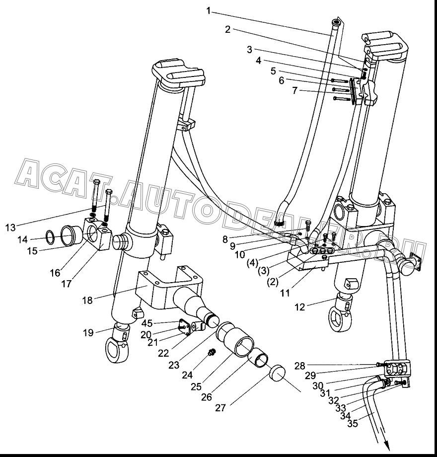 Заглушка 583929 для XCMG DT140B