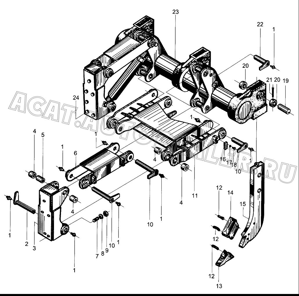 Вал с пластиной 740157 для XCMG DT140B