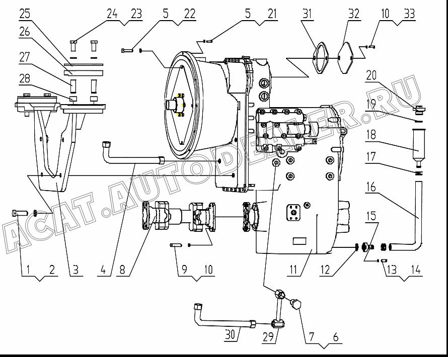 Rubber Pipe H25I-2570-90°-TH для XCMG GR215A