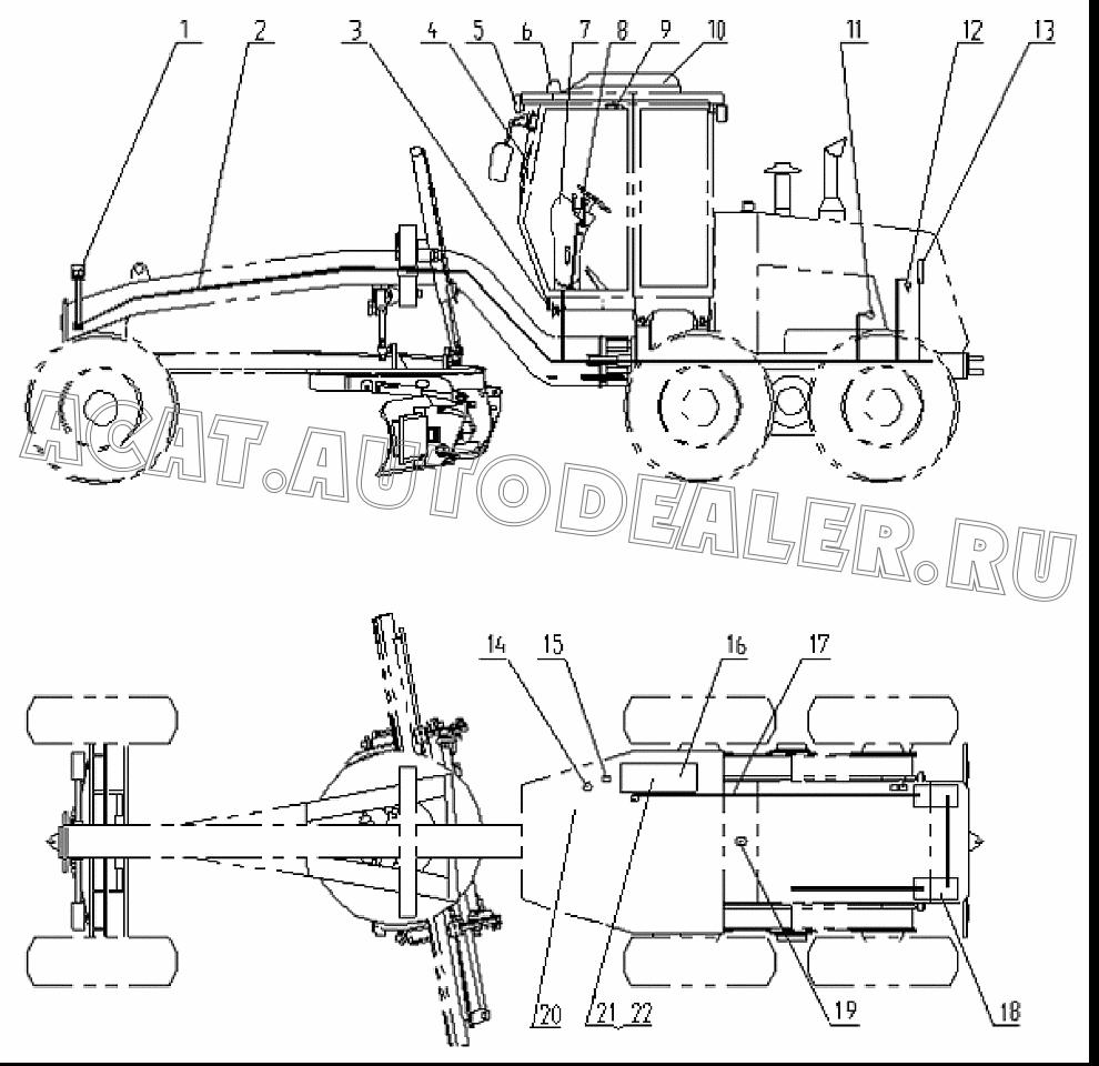 Working Light ABCC-75 для XCMG GR215A