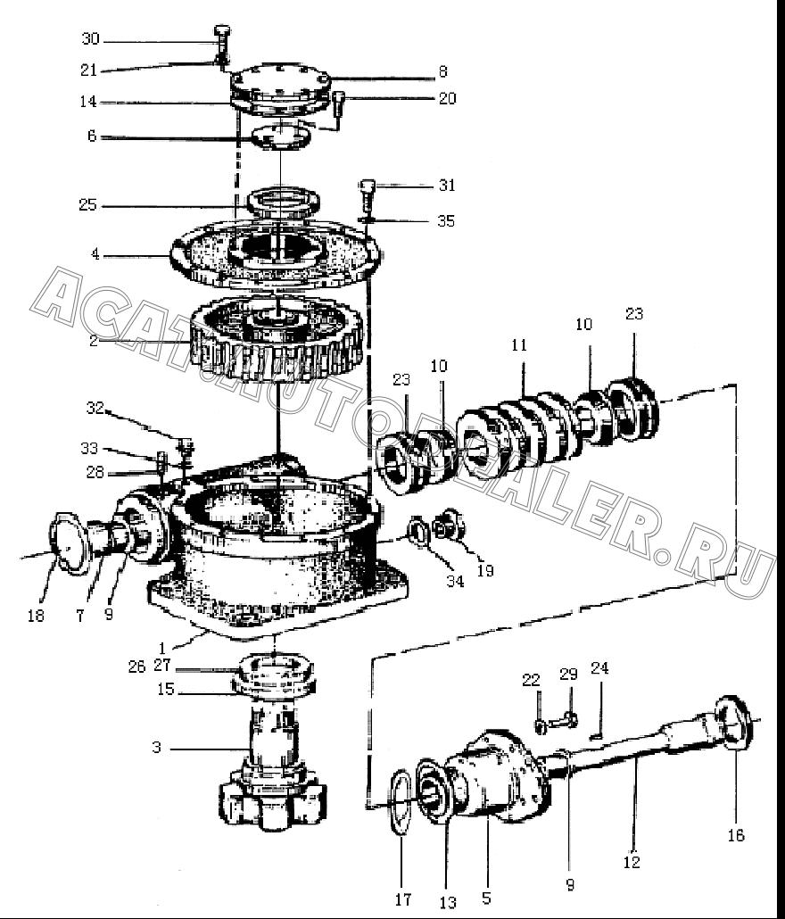 Bearing Cap HX8000A -17 для XCMG GR215A