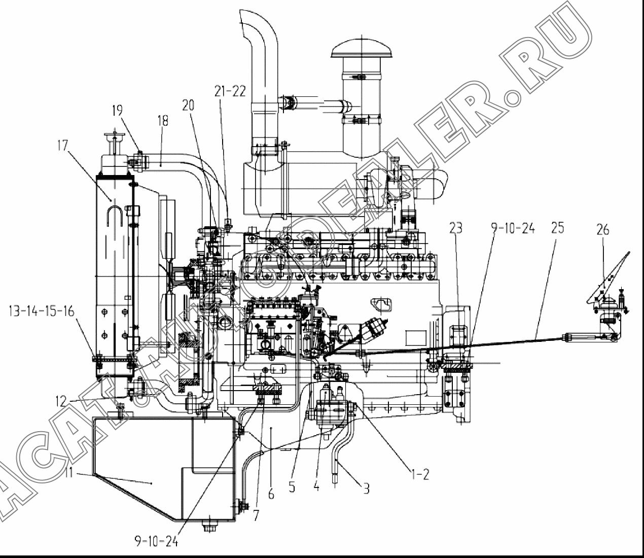 Впускная труба ресивера 250900399 для XCMG LW300FN