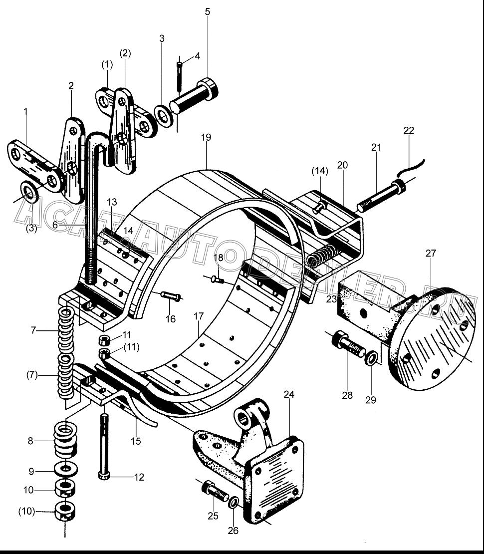 Фрикцион ручного тормоза 860114726 для XCMG LW300FN